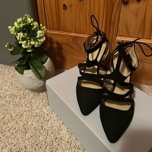 black strap 6in heels